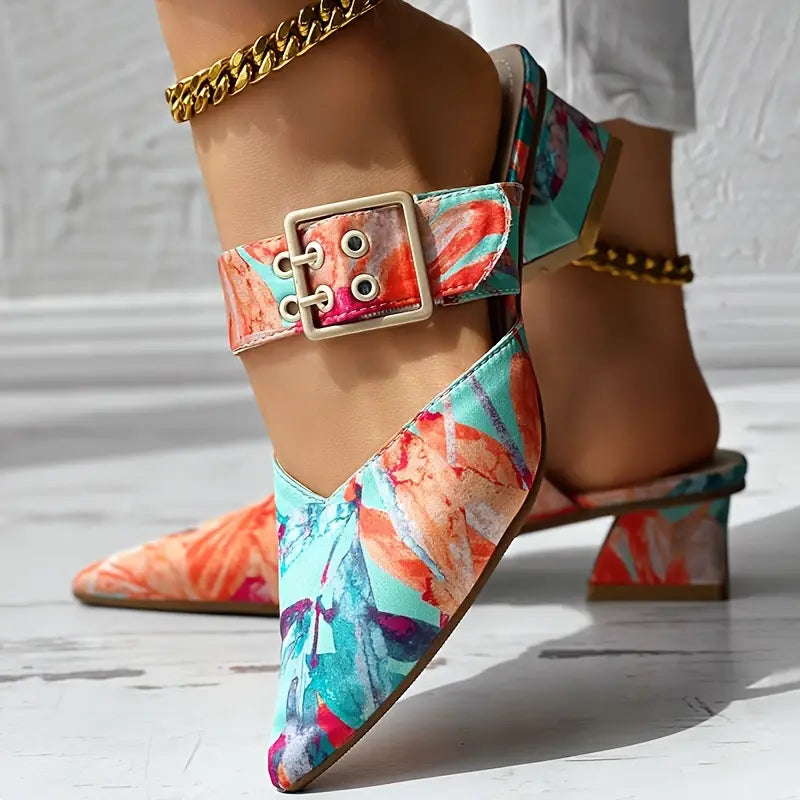 Batik-Pumps zum Hineinschlüpfen