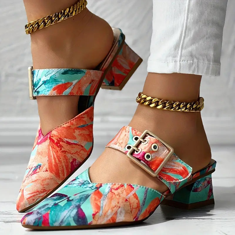 Batik-Pumps zum Hineinschlüpfen