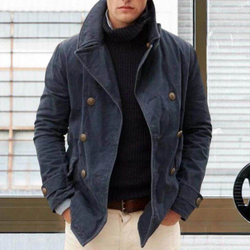 Steve Jacke mit doppelten Knöpfen