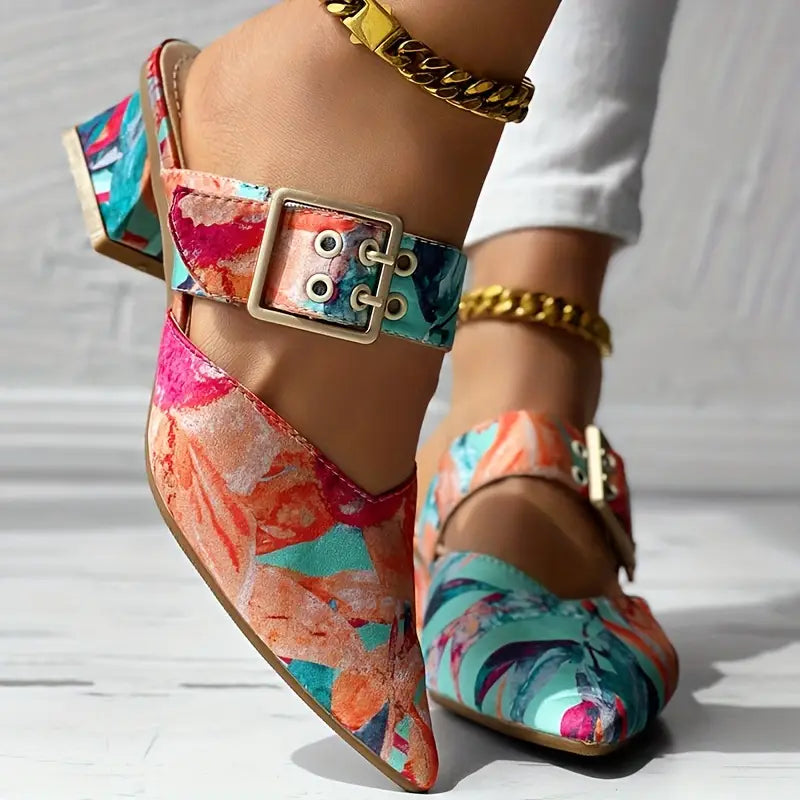 Batik-Pumps zum Hineinschlüpfen