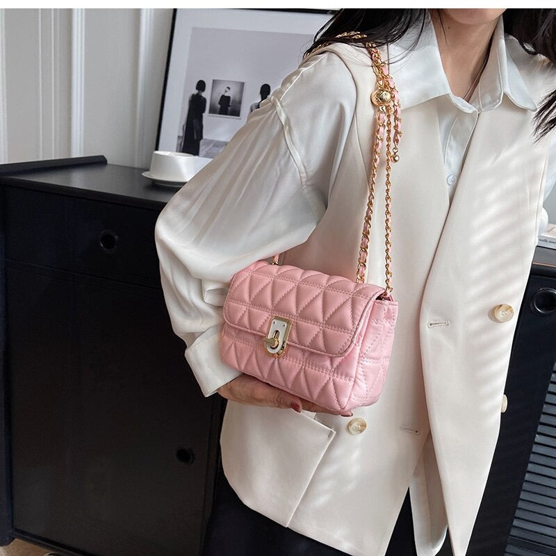 Rosa Stepptasche