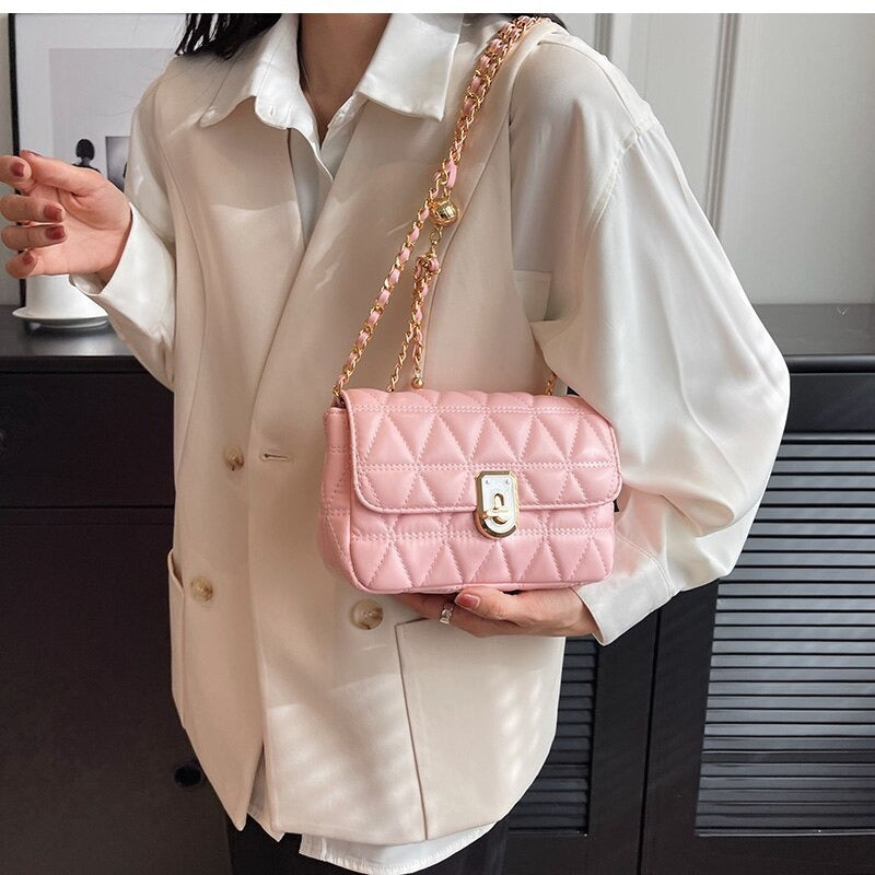 Rosa Stepptasche
