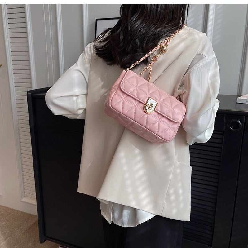 Rosa Stepptasche