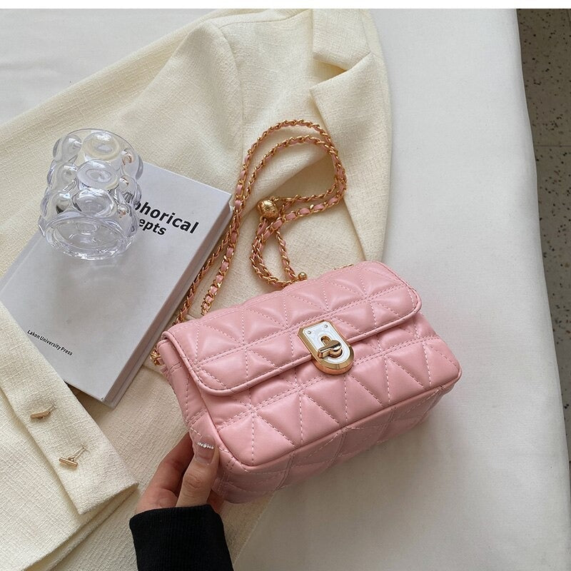 Rosa Stepptasche