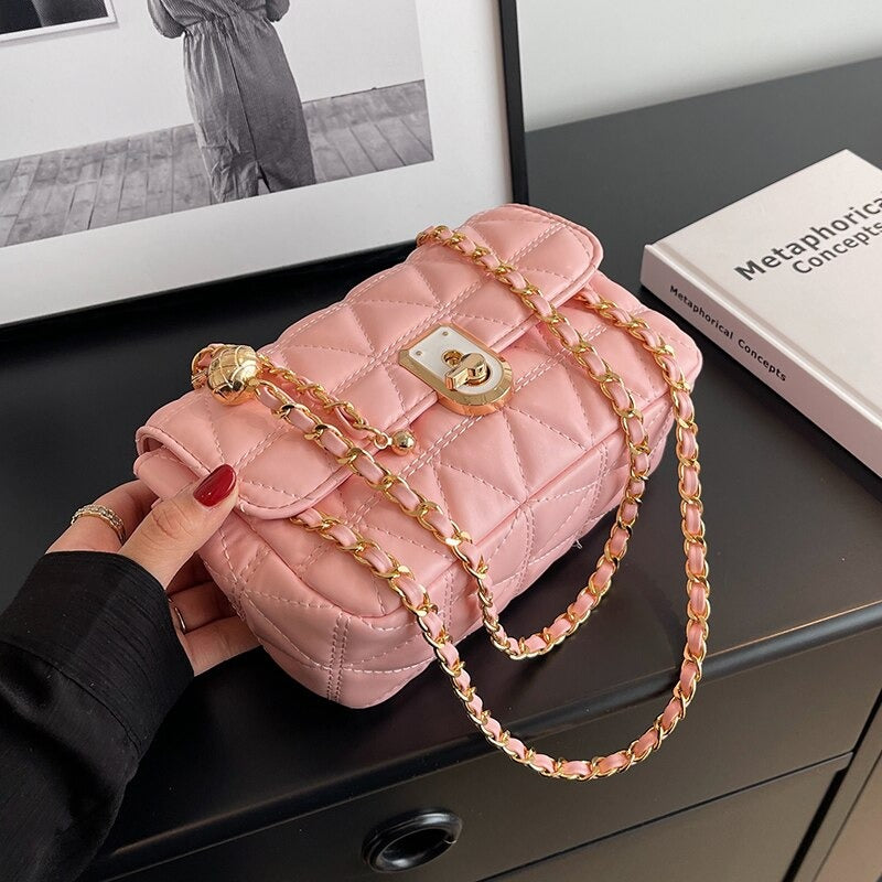 Rosa Stepptasche