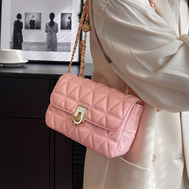 Rosa Stepptasche