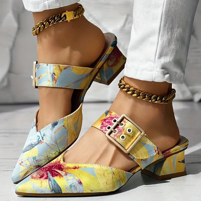 Batik-Pumps zum Hineinschlüpfen