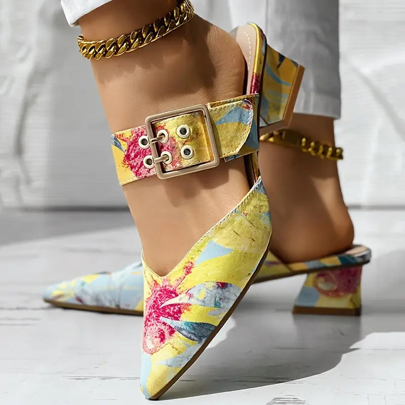 Batik-Pumps zum Hineinschlüpfen