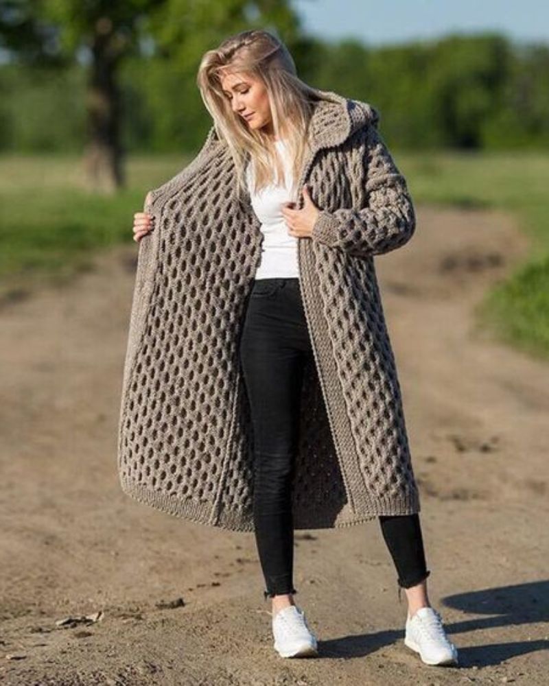 Rezty Lange Strickjacke